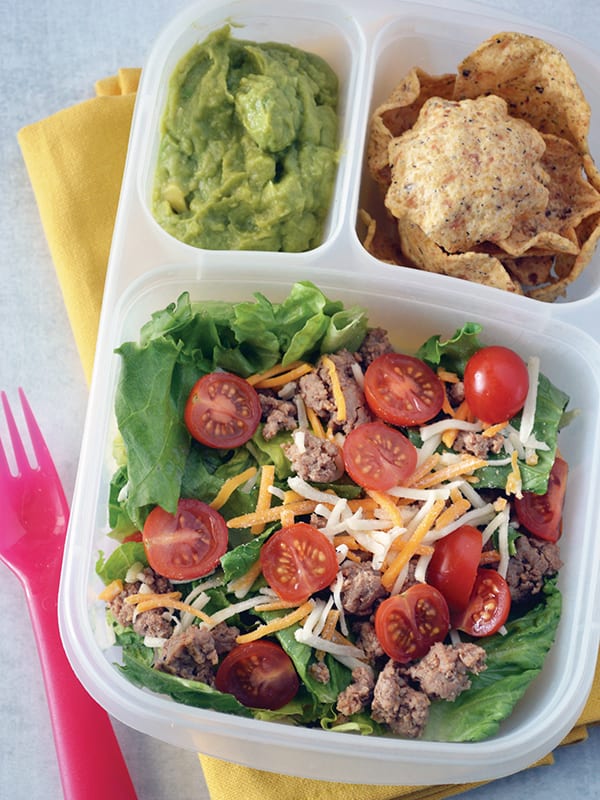 turkey taco salad bento box