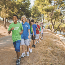 campers marching in line