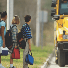 watching for school bus