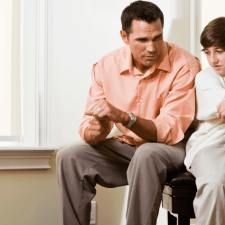 father and son grieve