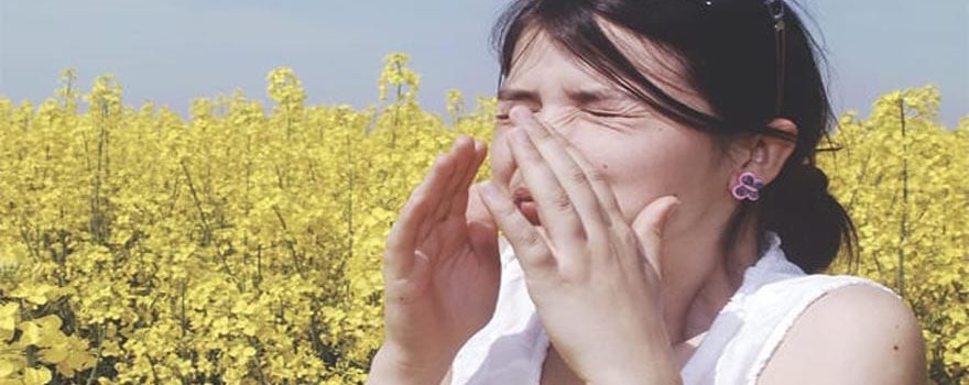 sneezing from allergens