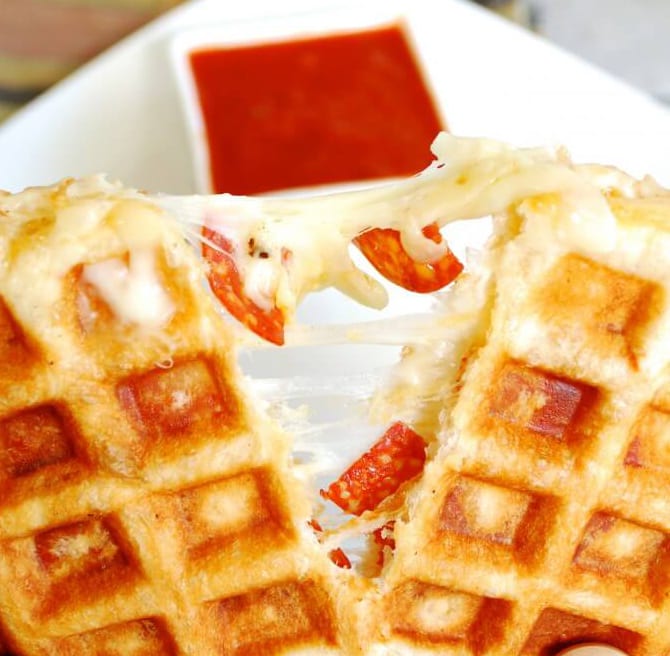 pizza waffles