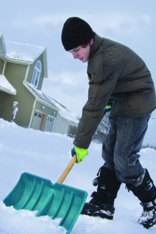 shoveling