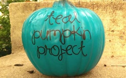 teal-painted-pumpkin