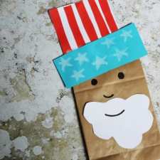 uncle sam paper bag craft