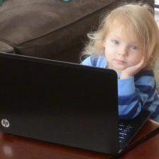 child on computer