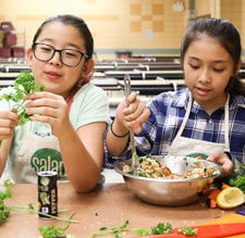 kids learning to cook afterschool