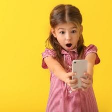 young girl shocked by pornography