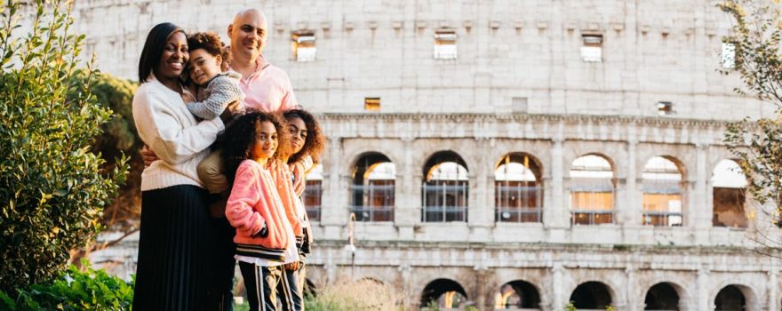 Natasha DAnna and family in Rome