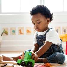 Boy playing with toys