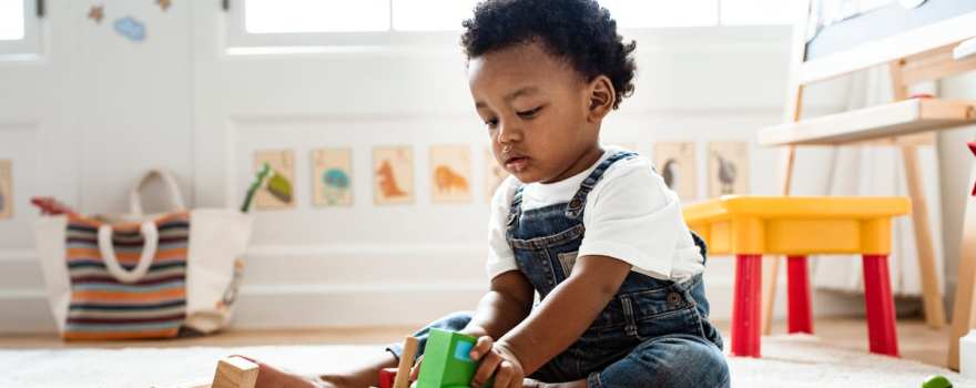 Boy playing with toys