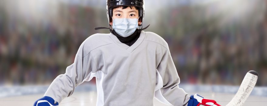 hockey kid in mask