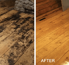 before and after wooden floor boards
