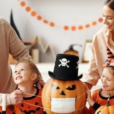 Family celebrates Halloween during pandemic