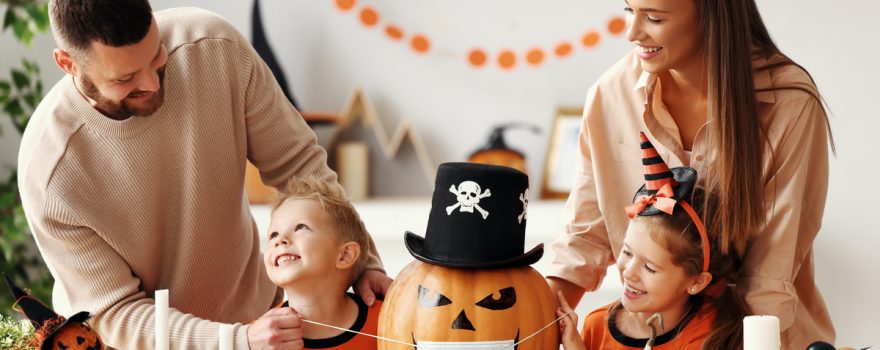 Family celebrates Halloween during pandemic