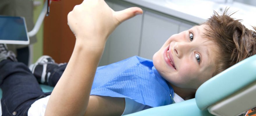 boy at dentist
