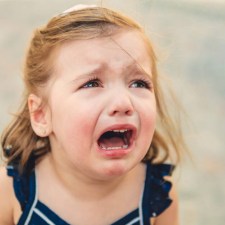 girl having tantrum