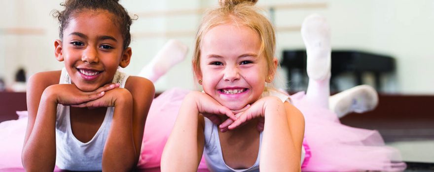 dancer girls in pink tutus