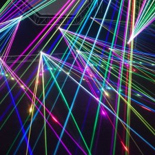 Multicolor lasers at a laser tag play place