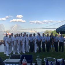 group of U.S. service members in uniform during Fleet Week on Staten Island