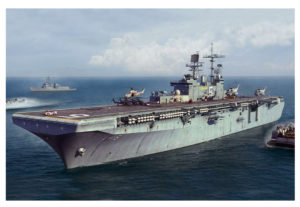 The USS Bataan, an amphibious assault ship