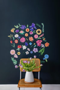 flower-themed wall decoration