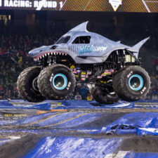 a large truck with big wheels that will compete in Monster Jam in New Jersey and New York