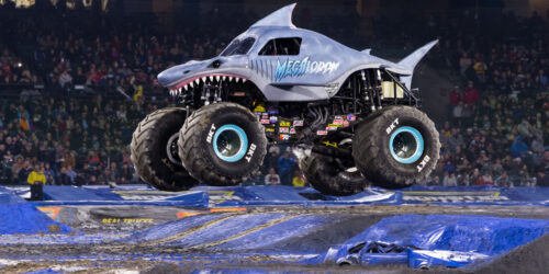 a large truck with big wheels that will compete in Monster Jam in New Jersey and New York