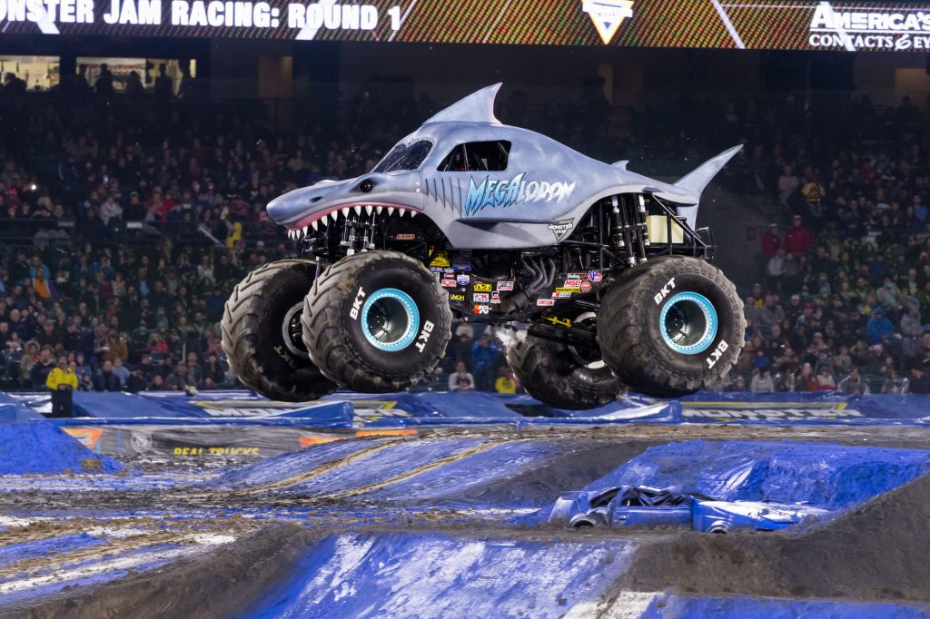 a large truck with big wheels that will compete in Monster Jam in New Jersey and New York