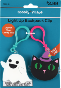 Halloween-themed backpack clips