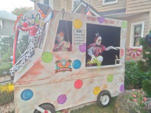 ice cream truck-themed Halloween decoration