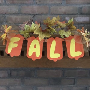Thanksgiving craft project banner with an autumn theme
