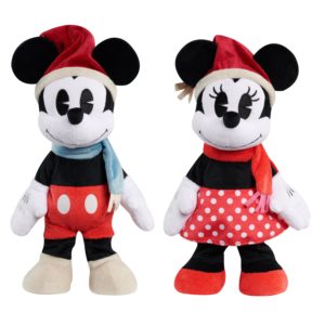 Mickey and Minnie Mouse plush dolls.