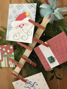 Christmas card display craft.