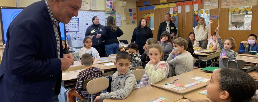 Students at an animal workshop on Staten Island.