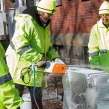 artists carving ice