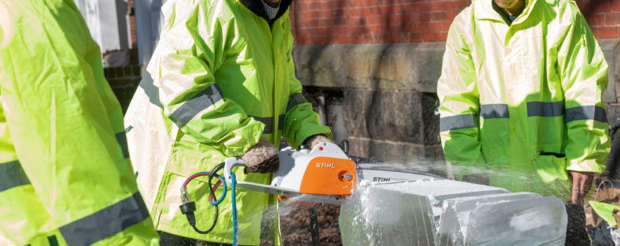 artists carving ice