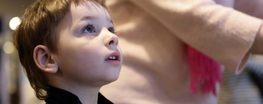 child at a museum