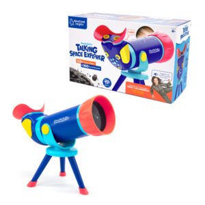 A colorful telescope for kids.