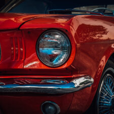 A closeup of an American classic car, similar to ones that will be at a car and jeep show on Staten Island.