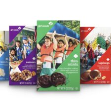 boxes of Girl Scout cookies