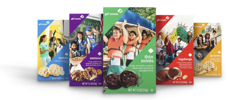 boxes of Girl Scout cookies
