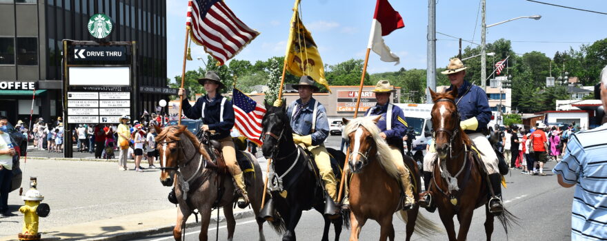 Horses marching in the Little-Neck Douglaston Memorial Day Parade.