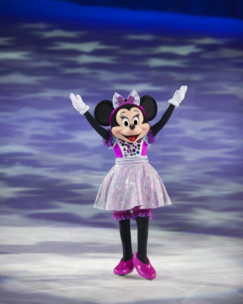 Character Minnie Mouse performing at Disney on Ice